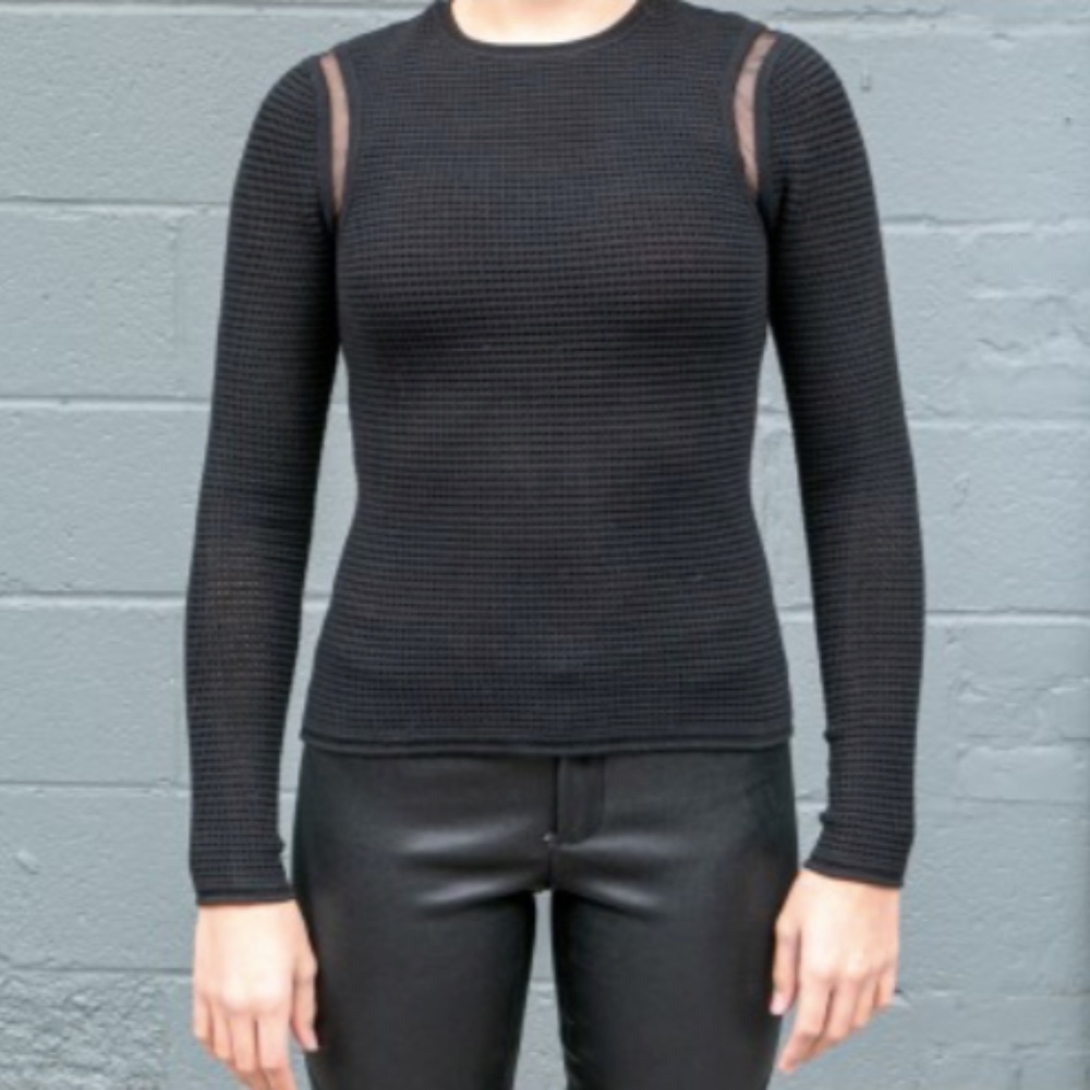 Yigal Azrouel Black Long Sleeve Top